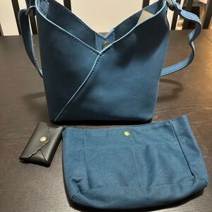 Portland Leather Goods Naomi Shoulder Bag with Matching Insert & Small Wallet